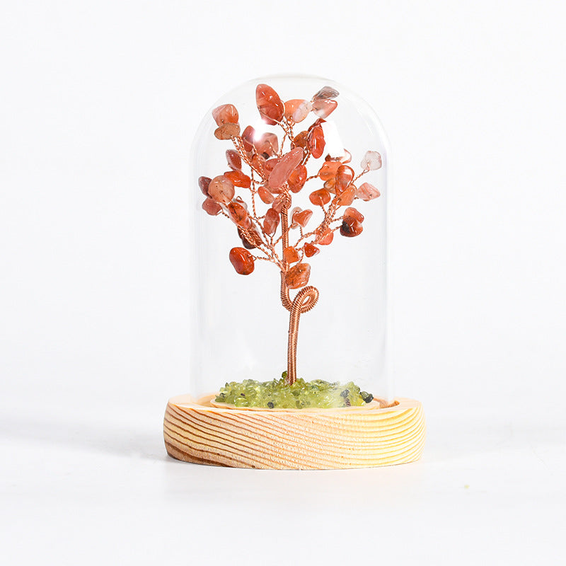 Crystal Tree With Glass Cover(Large)