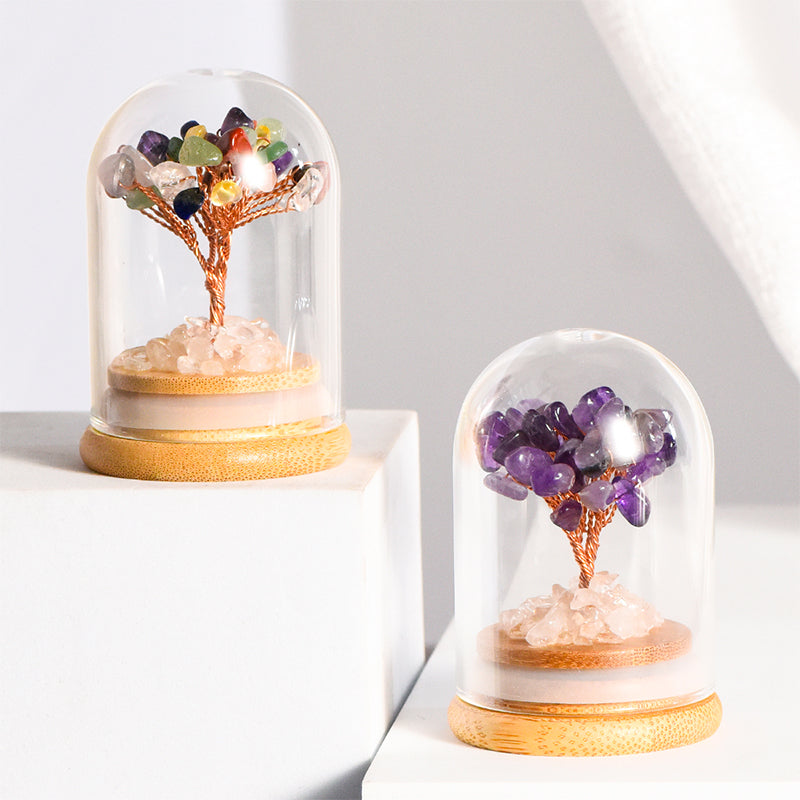 Crystal Tree With Glass Cover(Small)