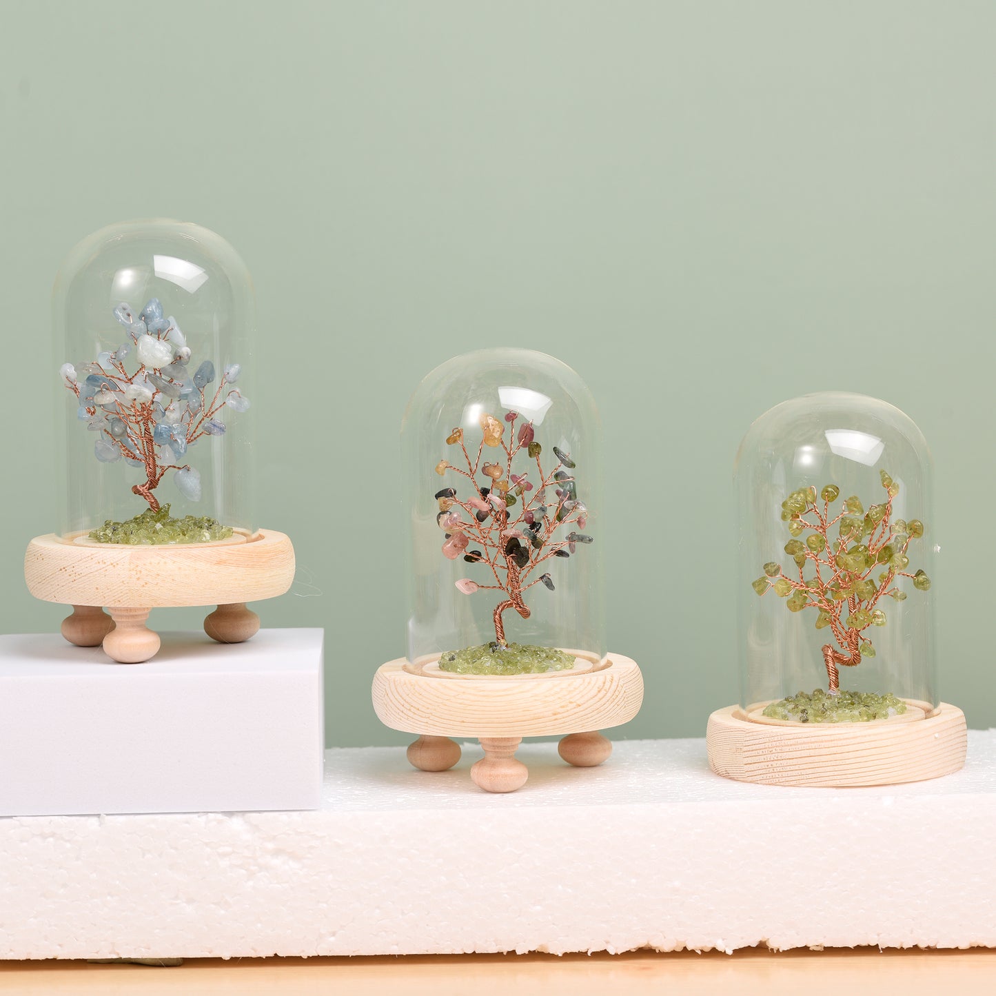 Crystal Tree With Glass Cover(Large)