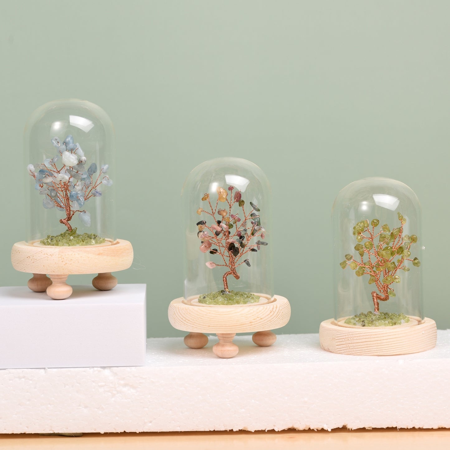 Crystal Tree With Glass Cover(Large)