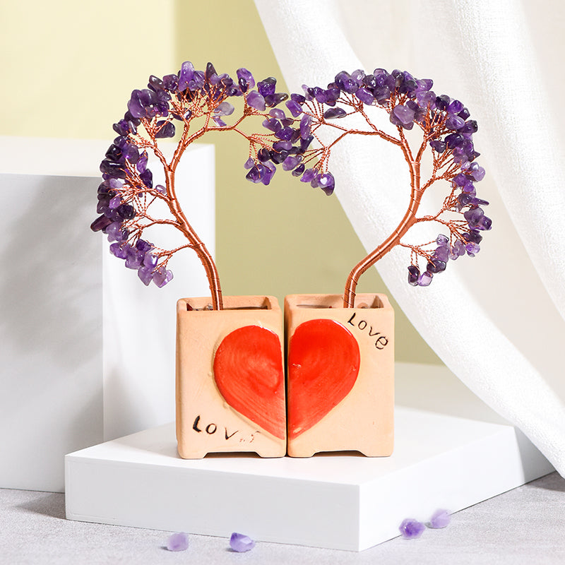 Couples' Heart Crystal Tree