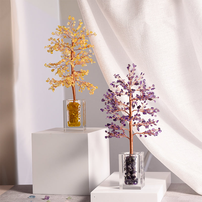 Crystal Tree With Glass Cup(Medium)