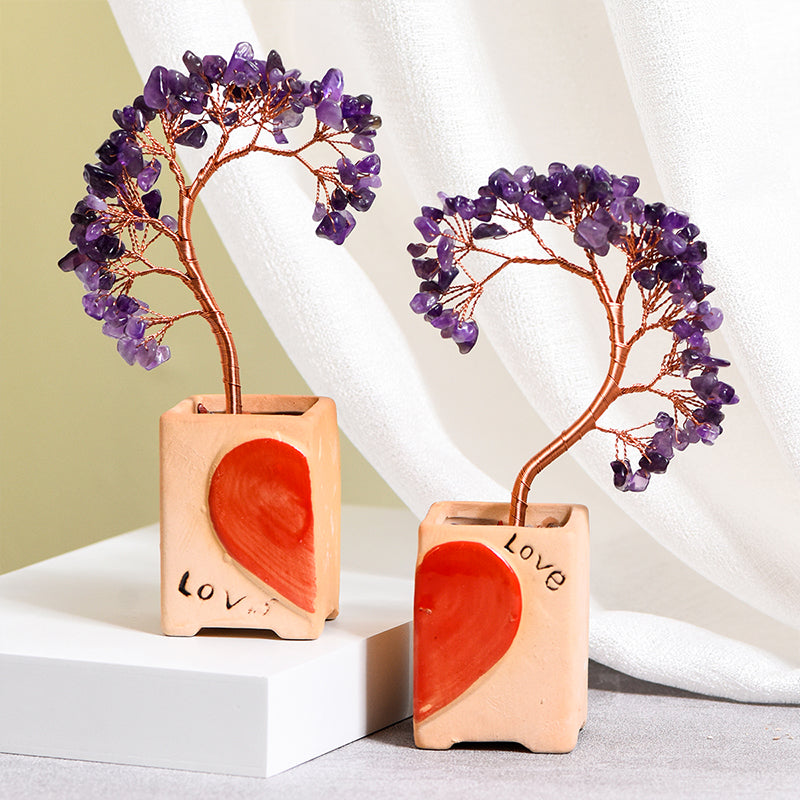 Couples' Heart Crystal Tree