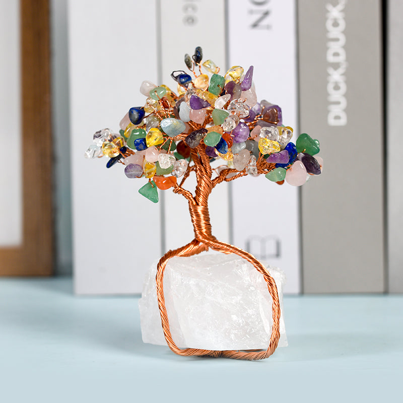 Wire Wraped Crystal Tree(Raw Stone)