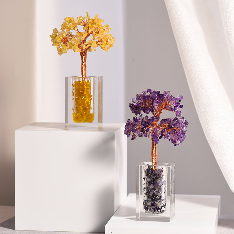 Crystal Tree With Glass Cup(Medium)