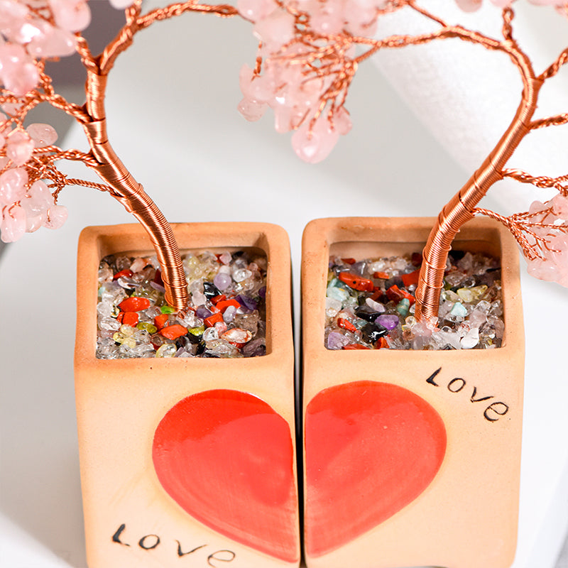 Couples' Heart Crystal Tree