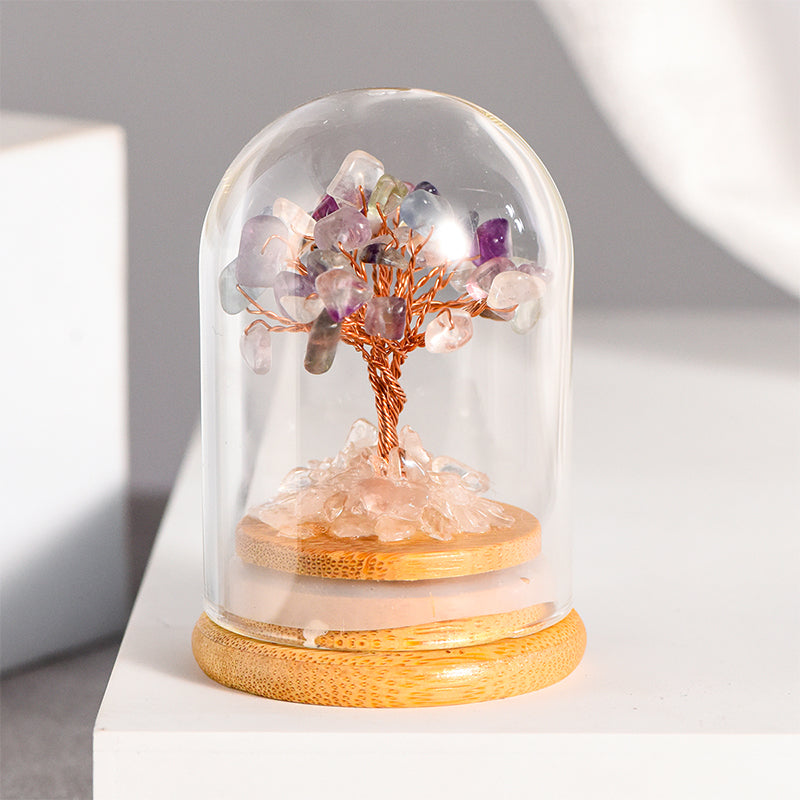 Crystal Tree With Glass Cover(Small)