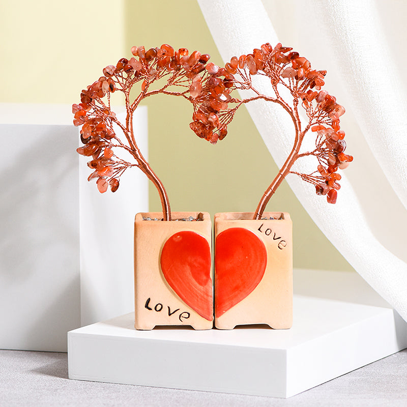 Couples' Heart Crystal Tree
