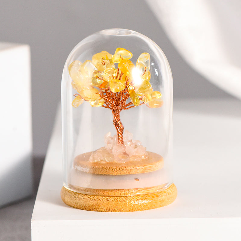 Crystal Tree With Glass Cover(Small)