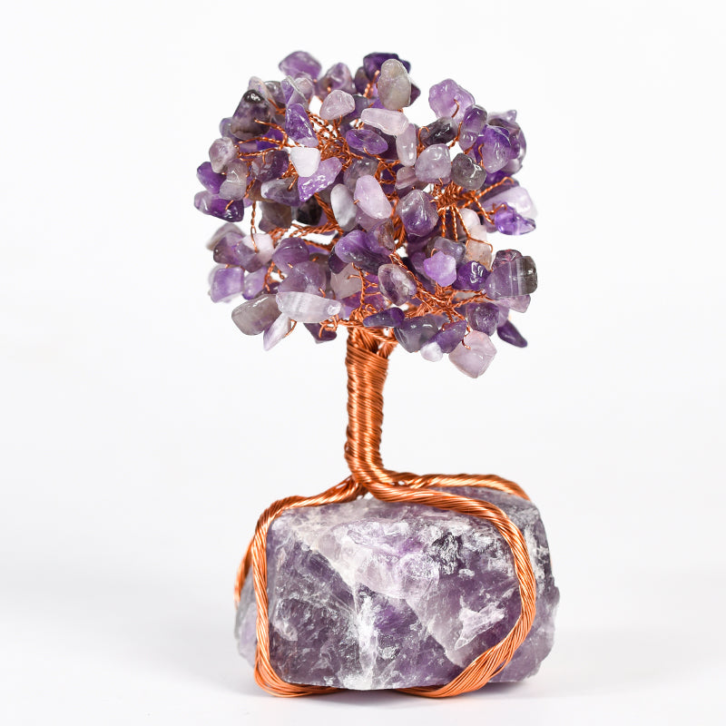 Wire Wraped Crystal Tree(Raw Stone)