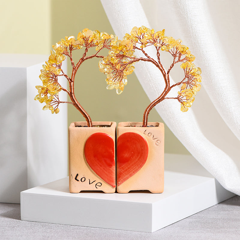 Couples' Heart Crystal Tree