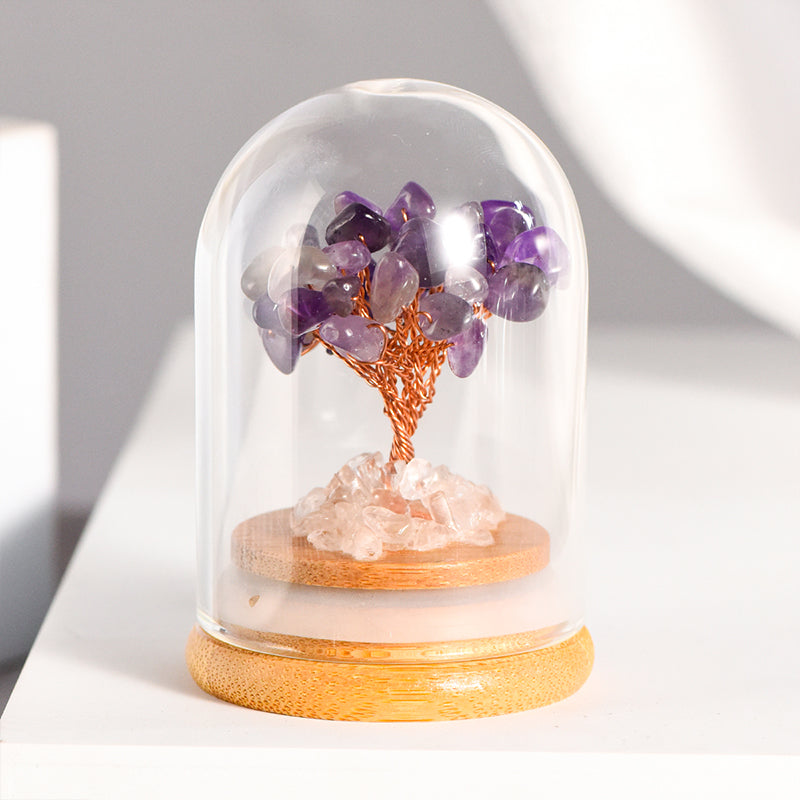 Crystal Tree With Glass Cover(Small)