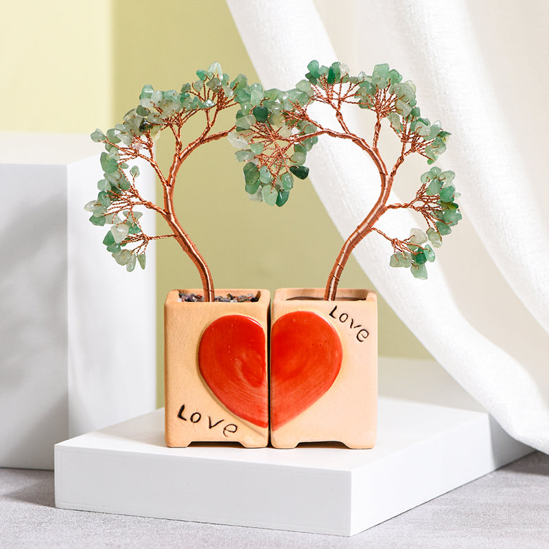 Couples' Heart Crystal Tree