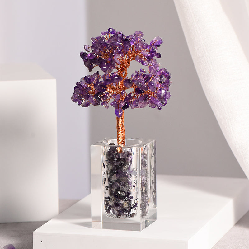 Crystal Tree With Glass Cup(Medium)