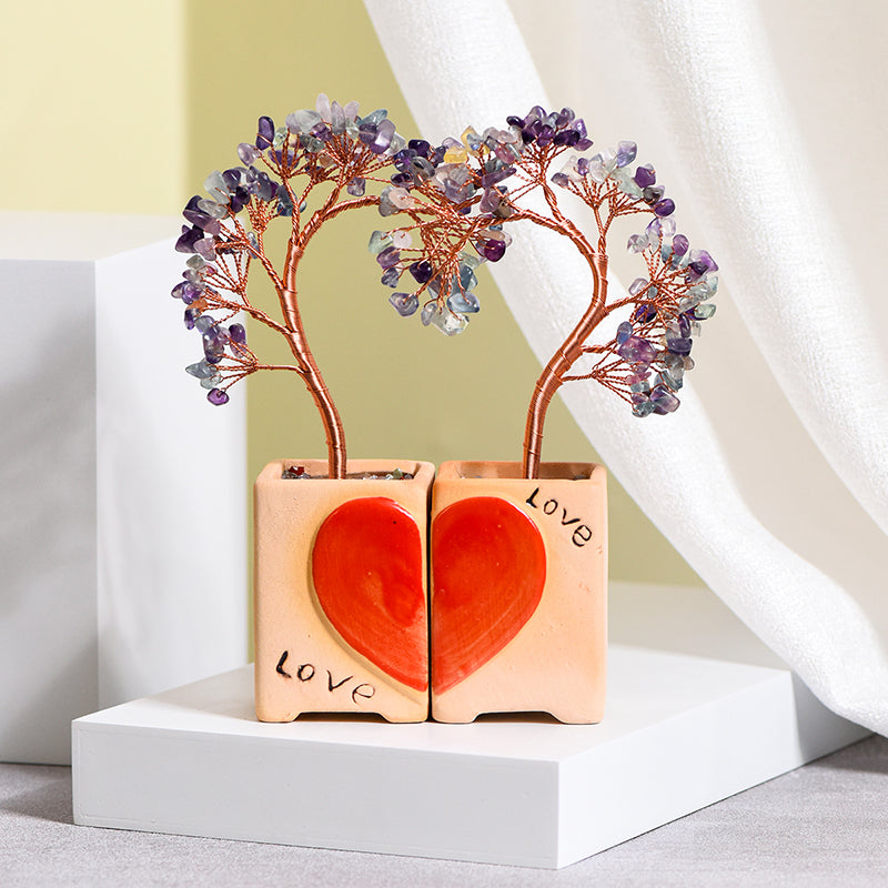 Couples' Heart Crystal Tree