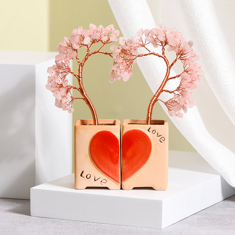 Couples' Heart Crystal Tree