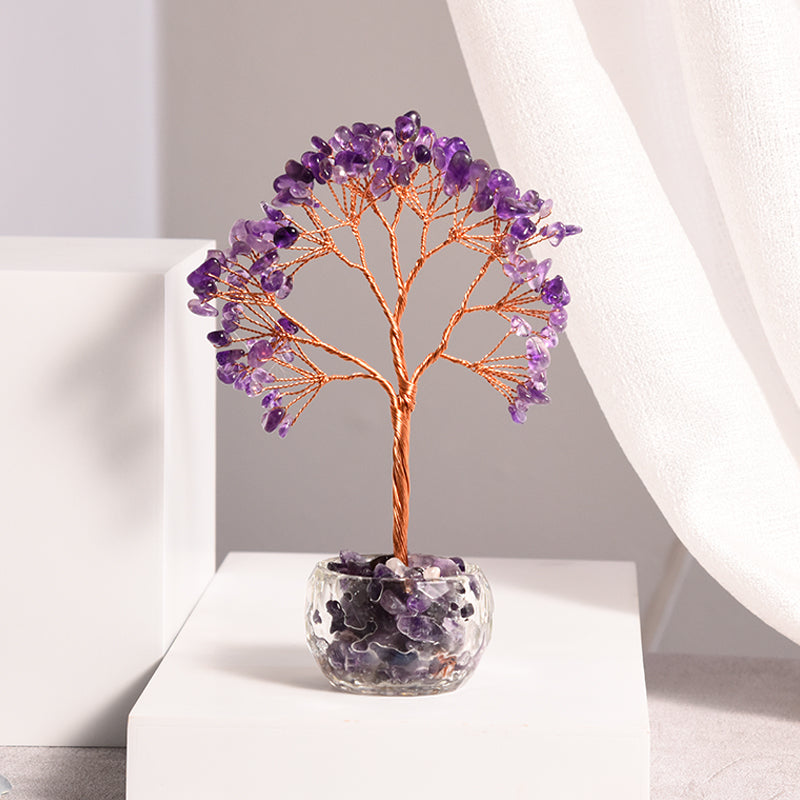 Crystal Tree With Glass Cup(Medium)