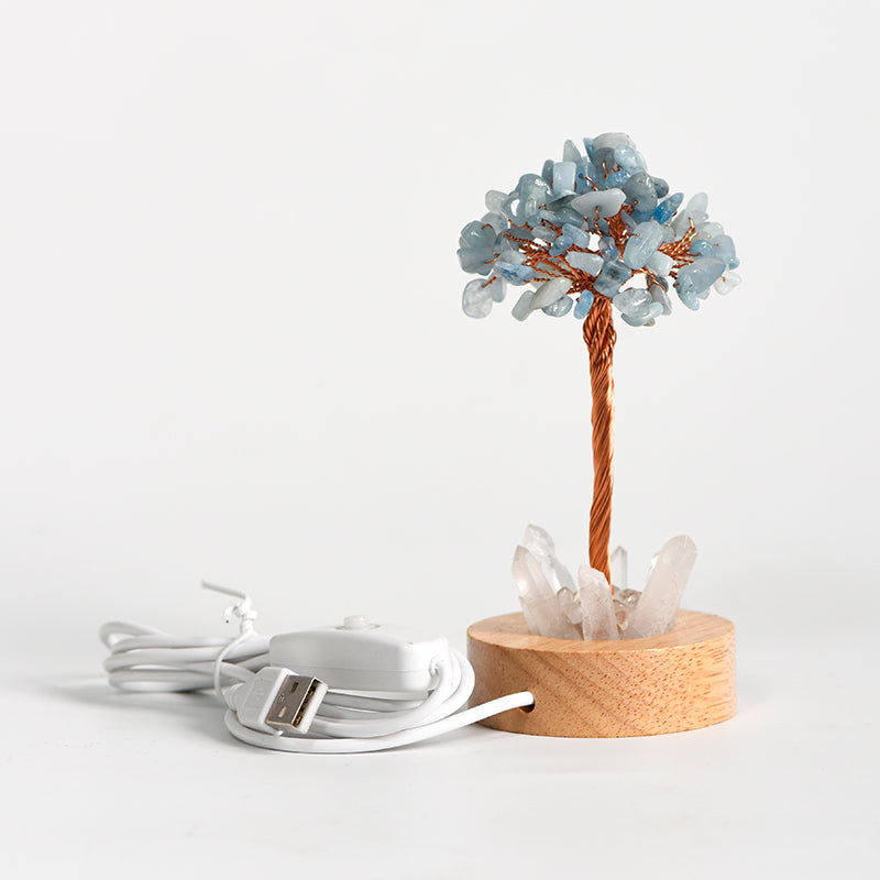 Crystal Tree With Clear Quartz Bar(Lighting Base)