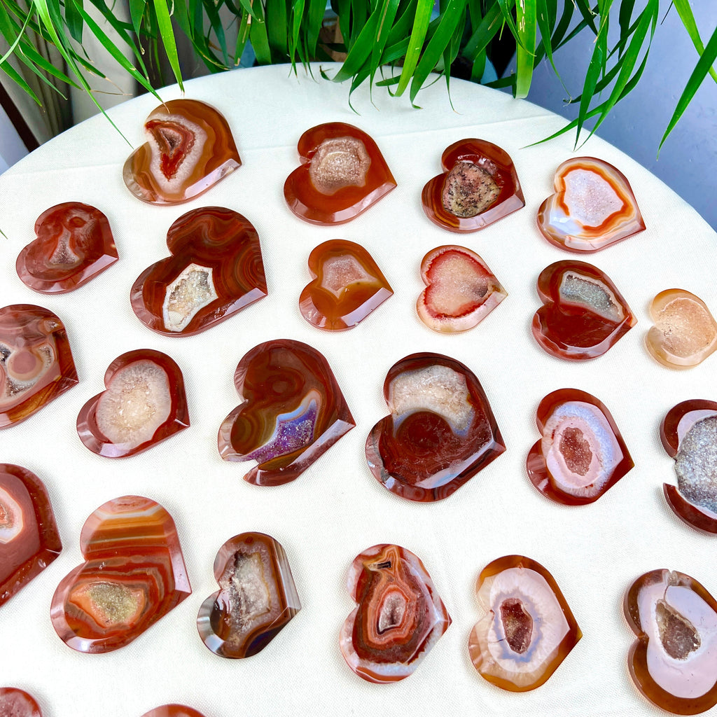 red carnelian heart