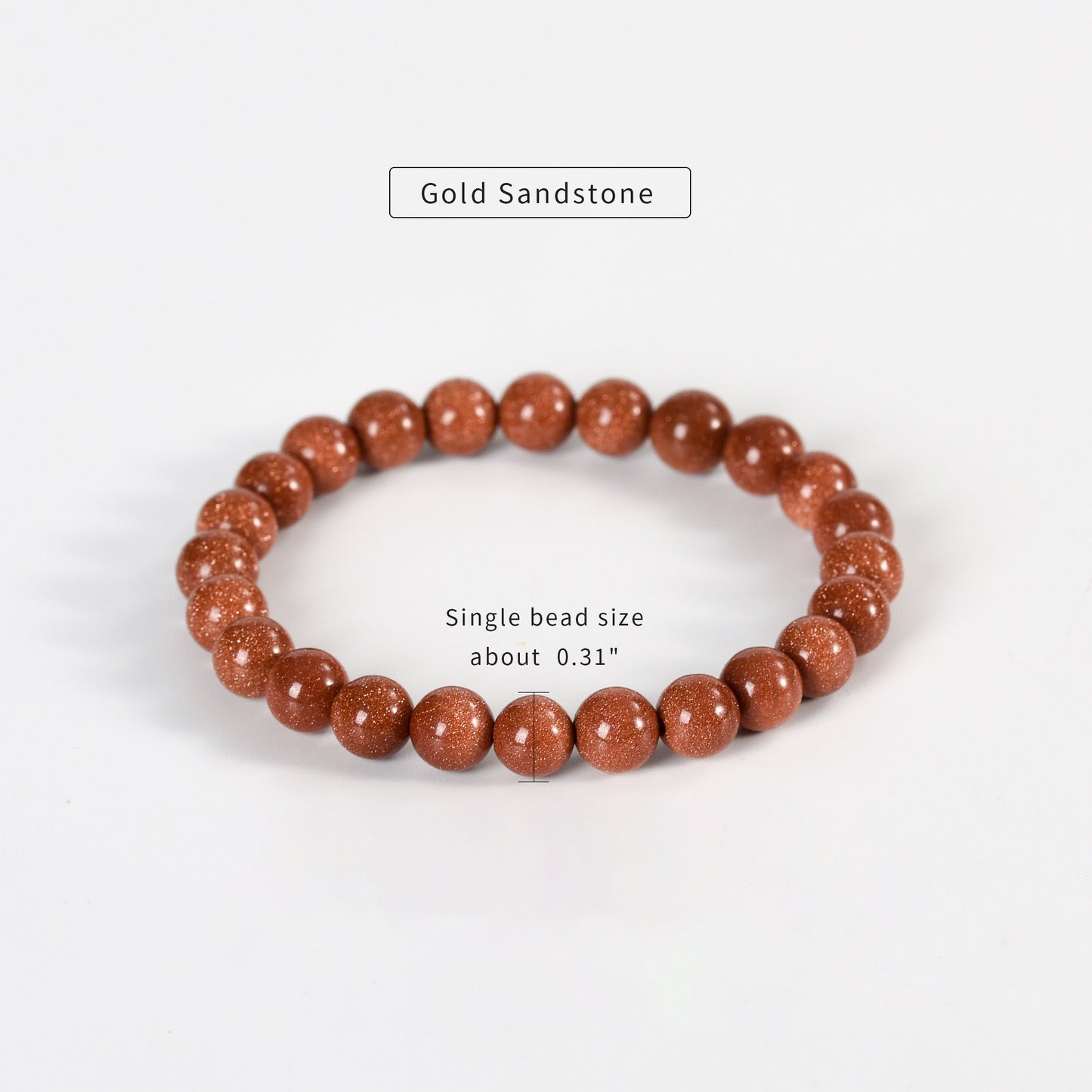 Gold Sandstone Bracelet 6mm 8mm 10 mm