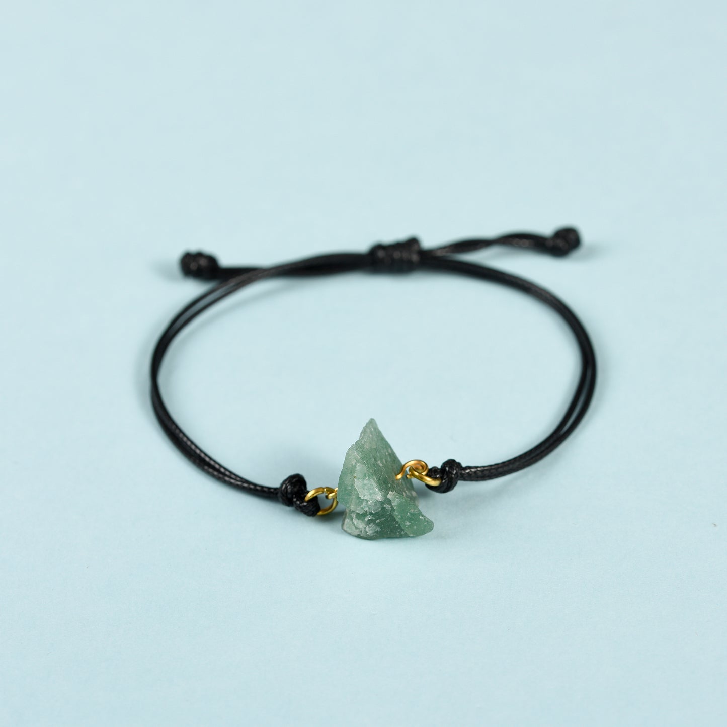 Raw Stone Bracelet (Leather Rope)