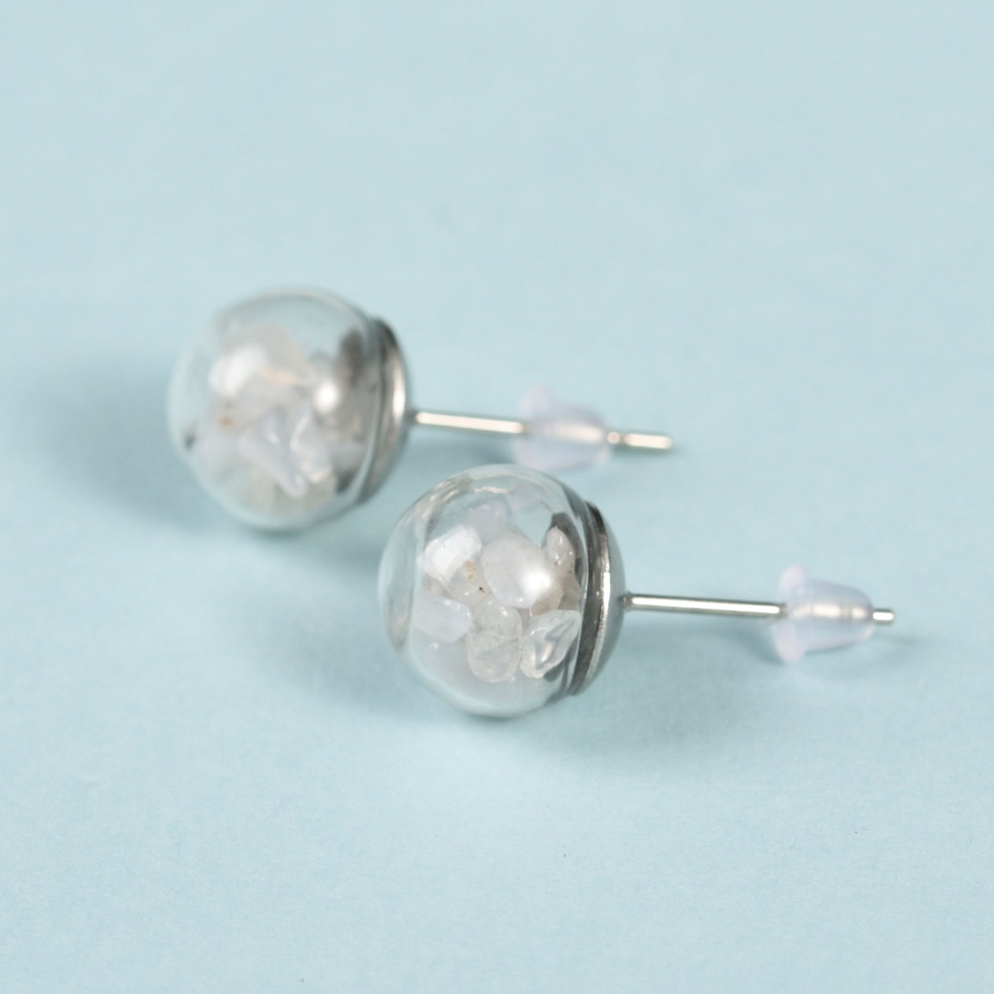 Chips Glass Ball Earrings