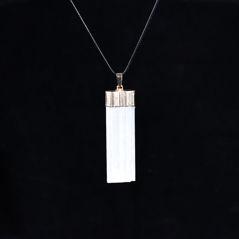 Gilded Selenite Pendant