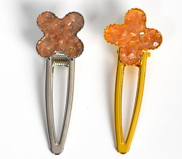 crystal Plum hairpin