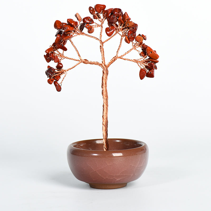 Colorful Ceramic Bowl Crystal Tree