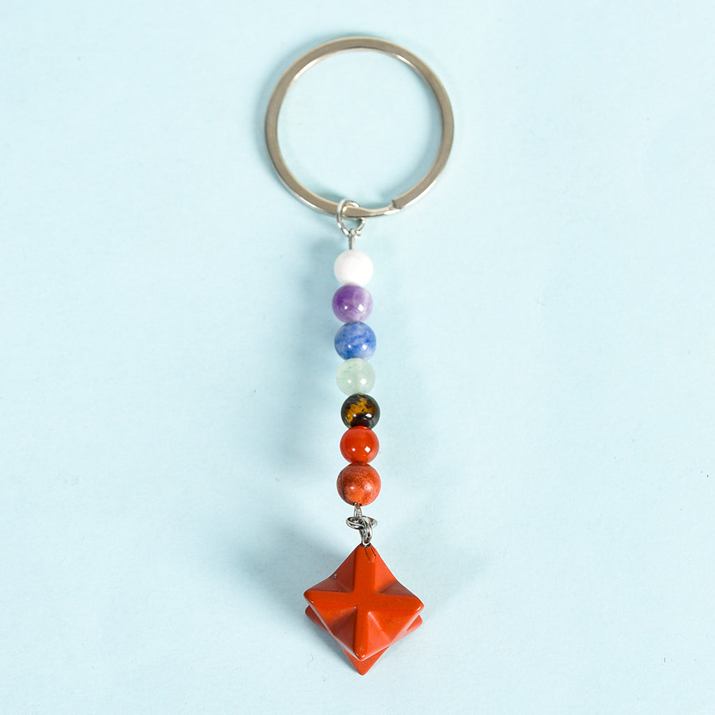 seven chakras Merkaba keychain