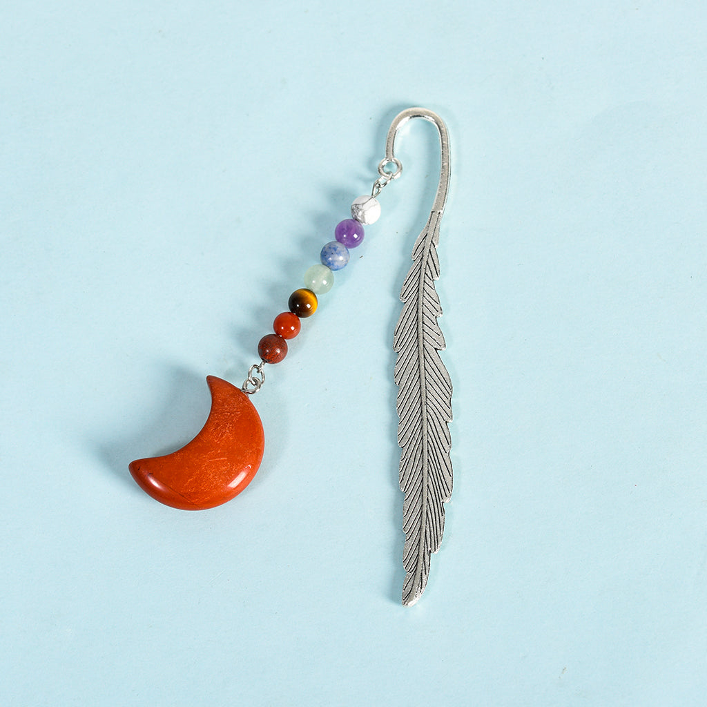 seven chakras Moon Feather Bookmark