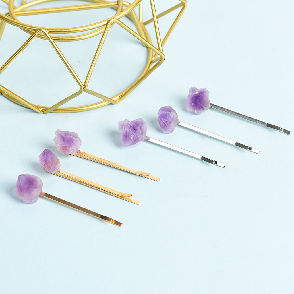 Amethyst Tooth  Hairpin