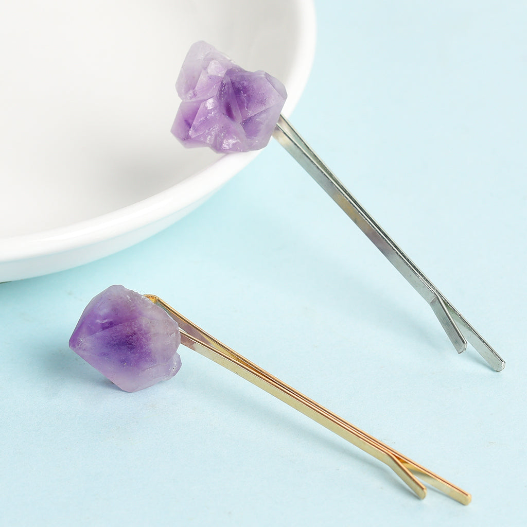 Amethyst Tooth  Hairpin