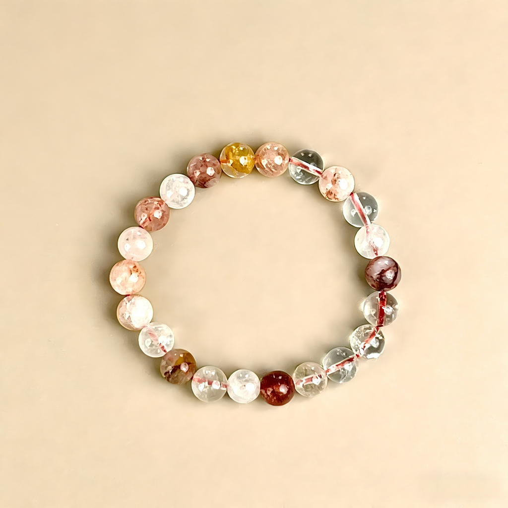 Fire Quartz  Beaded Bracelet