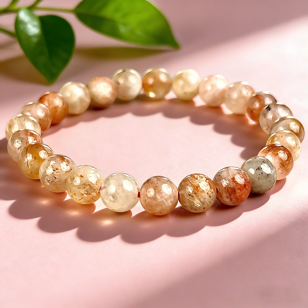 Golden Sunstone  Beaded Bracelet