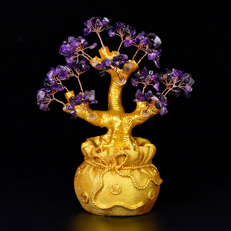 Money Bag Crystal Tree