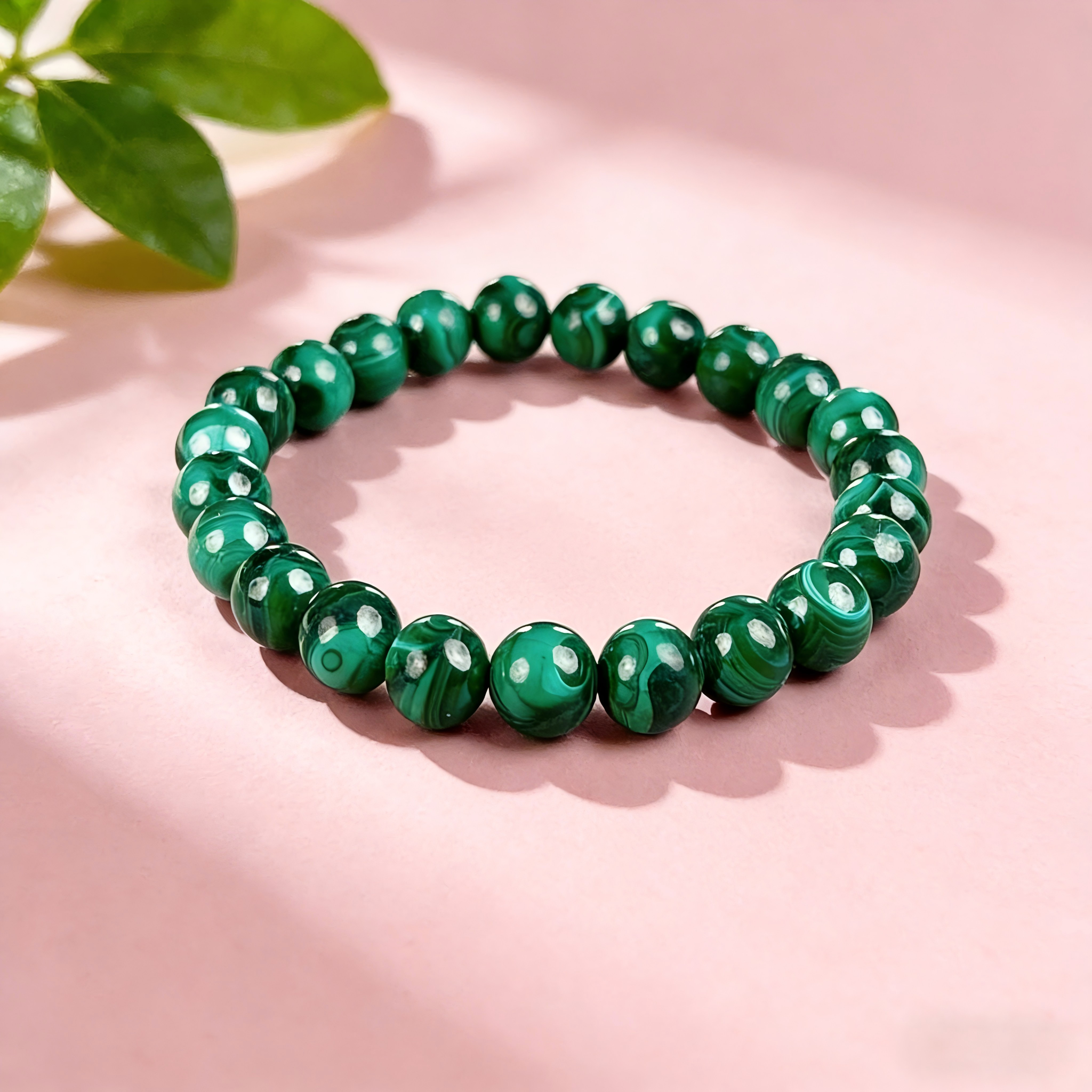 Malachite  Beaded Bracelet