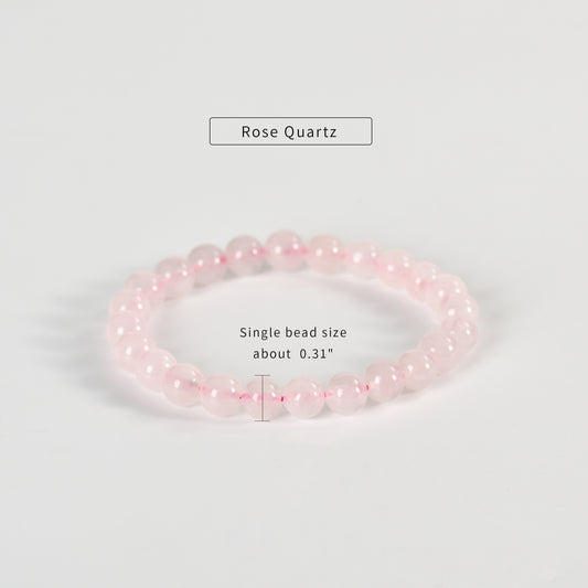 Rose Quartz Bracelet 6mm 8mm 10 mm