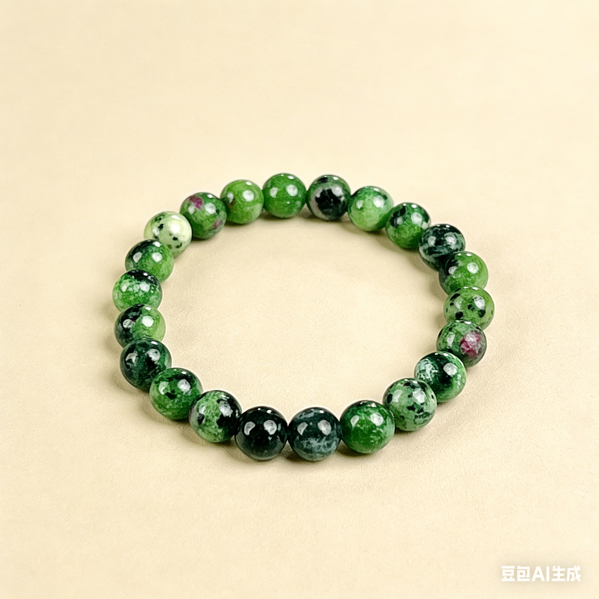 Ruby in Zoisite  Beaded Bracelet
