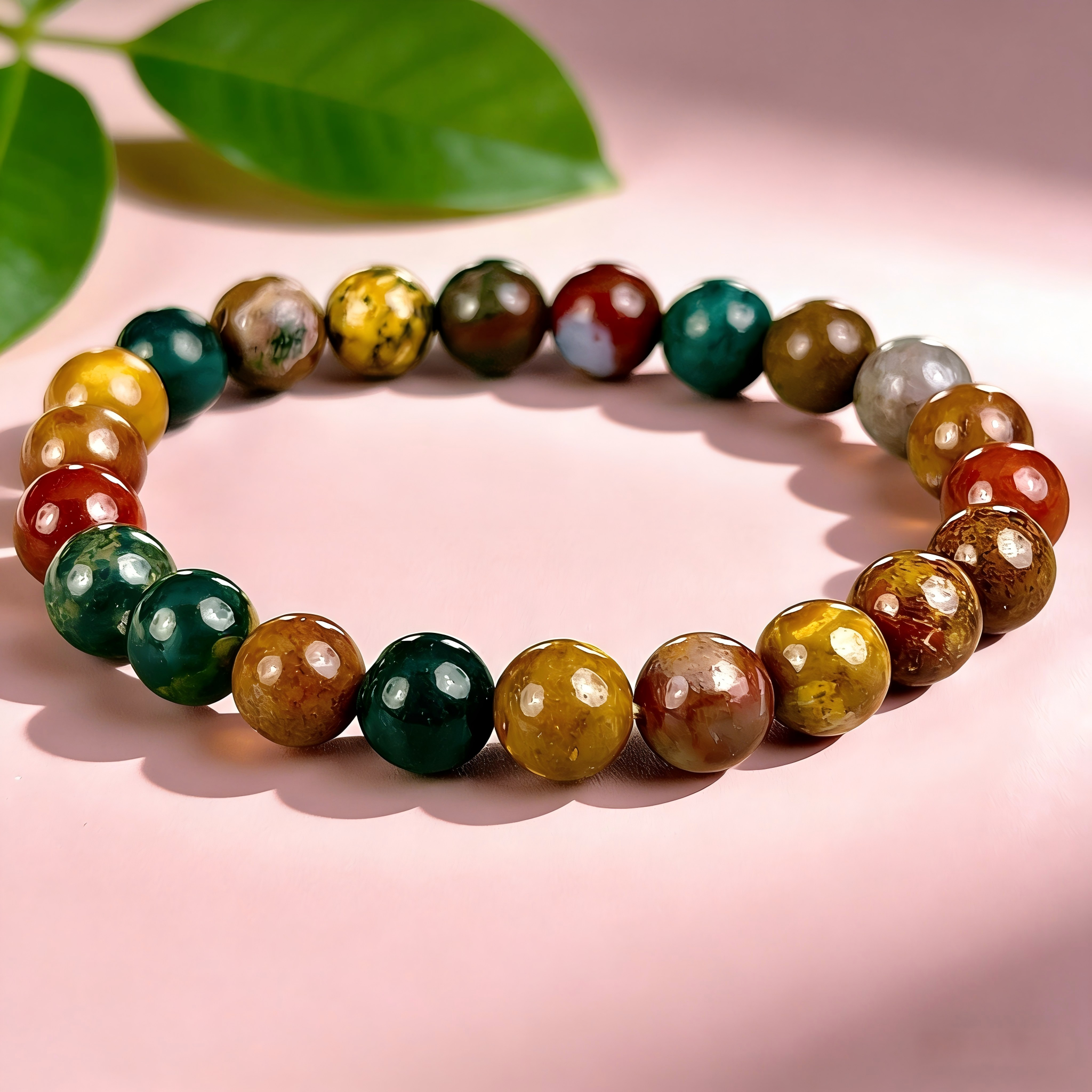 Ocean Jasper  Beaded Bracelet