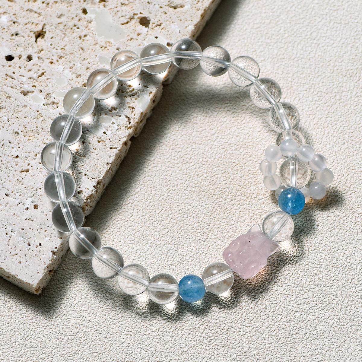 Clear Quartz With Nine-tailed Fox Bracelet