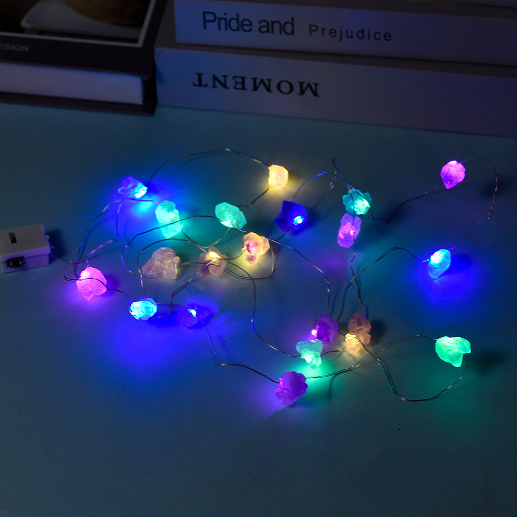 Crystal Raw Stone String LED Light