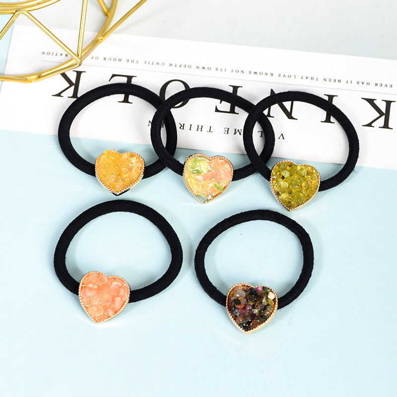 crystal Heart hair tie