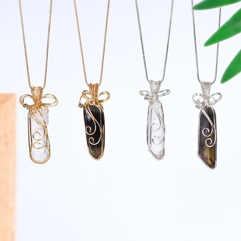 Wire Wrap Crystal Bar