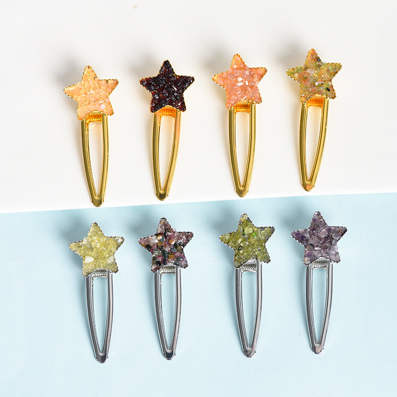 crystal star hairpin