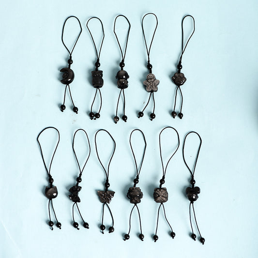 Sliver Obsidian Small Hanging