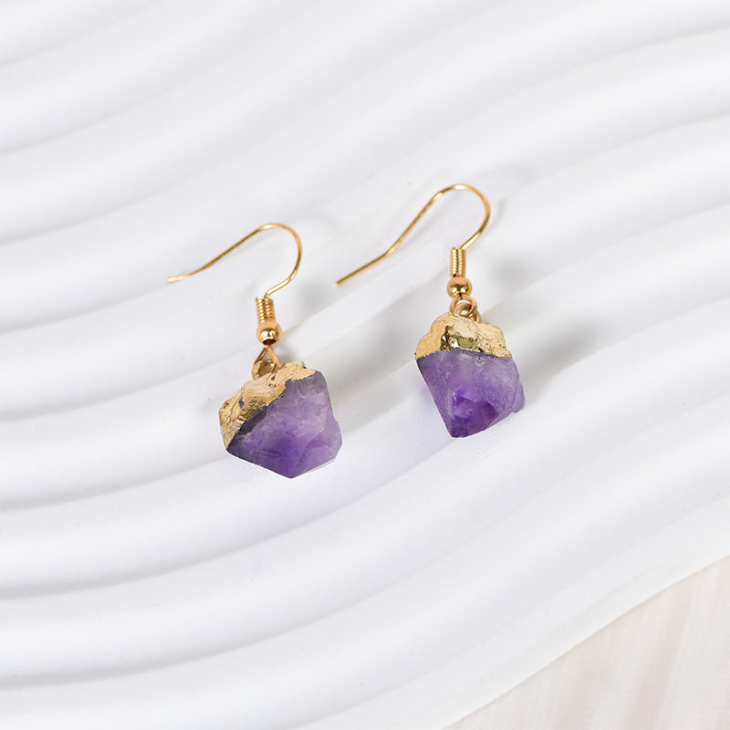 Amethyst Teeth Earring