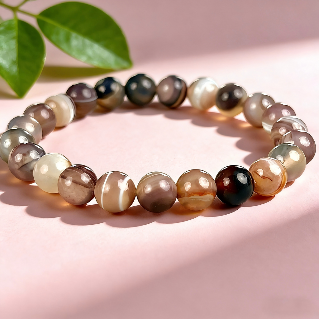 Agate  Beaded Bracelet