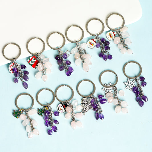 Grape Christmas Keychain