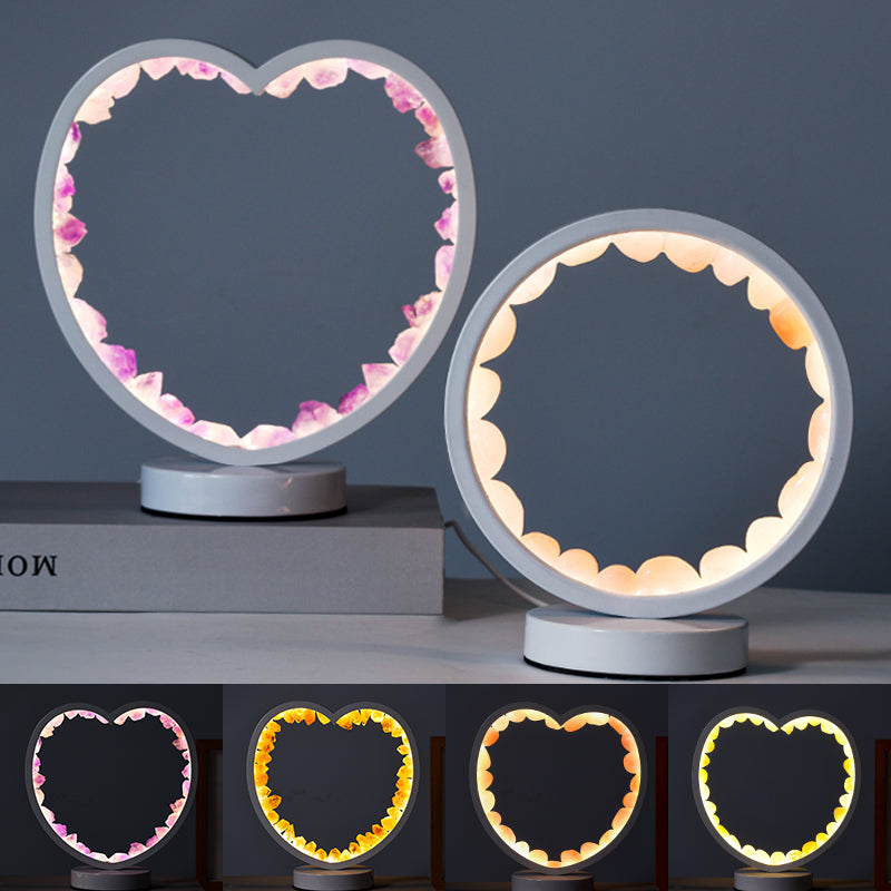 Round Heart Shaped Night Light